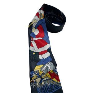 Dimoda Mens Holiday Santa Gift Box Novelty Necktie